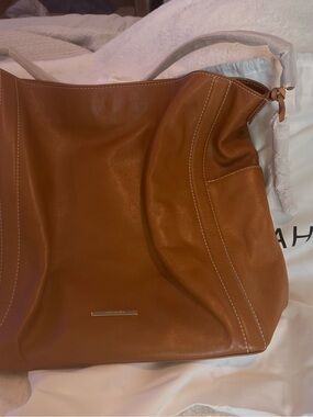 Brahmin Leather Hobo Shoulder Bag in Cognac with matching wallet